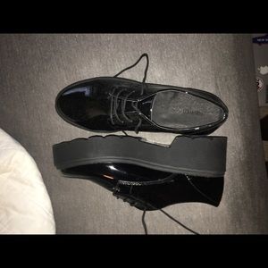 black platform sneakers